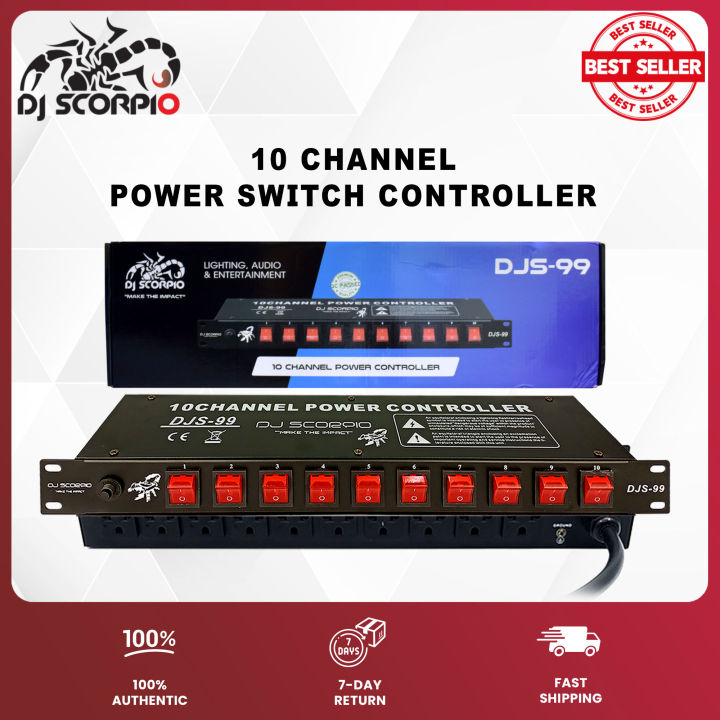 10 Channel Power Switch Controller / Power Controller (DJ SCORPIO DJS99) A Power Switch