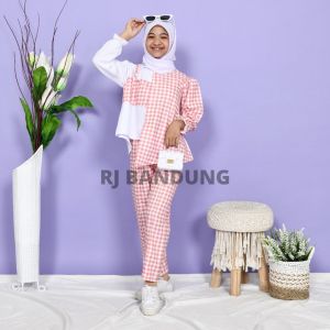 Setelan Gamis Kotak Kombinasi Terbaru Gamis Anak Murah 1-12 thn