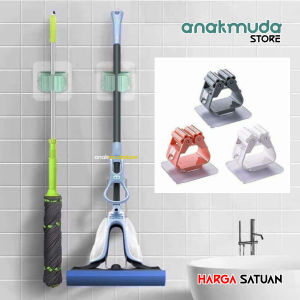 Gantungan Sapu Pel Dinding MOP HOLDER Pengait MOOP BROOM HOLDER Dinding Clip Holder Pengait Tempat Perabotan Rumah Alat Dapur