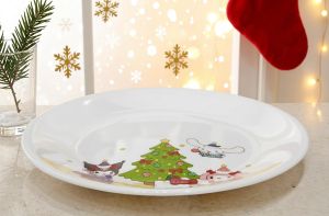 CORELLE X SANRIO Characters Plate Bowl Christmas Edition