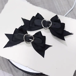 Cloth Hair Clip Bowknot Shape Hairpin Harajuku Hair Clip for Spring Halloween Side Hair Ponytail Hairpins for Teens