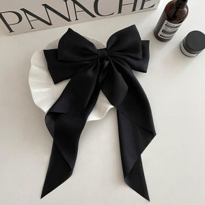 Follow Get New[Beautiful SS] Bow Ribbon Hairpin Headwear Simple Elegant Satin Spring Clip Fixed Hair Clip Retro Party Headdress Red Hair Accessories