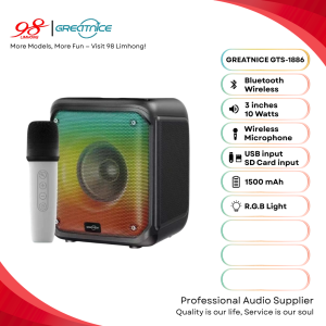 Speaker GTS-1886 Greatnice ikaraoke box Speaker With Wireless Mic