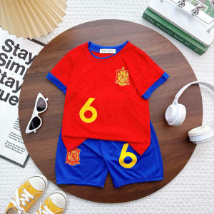 KIM178 Bộ cộc bóng đá thun lạnh (9-26kg) Minky Mom vải mịn mát in trước sau cho bé trai