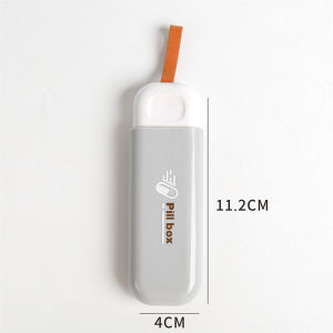 Mini Pill Boxes Portable 3-Grid Small Medicine Chest Travel Carriable Medicine Storage Case Health Care Gray Vitamins Container