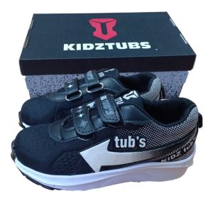 Sepatu Sekolah Anak Laki Laki Warna Hitam Perekat Usia PAUD TK SD SMP-KIDZTUBS1942