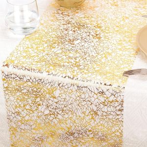 YTRYTWE Sparkling Glitter Table Runner Luxury Rectangular Gold Table Runner Decorative Shimmery Table Runners Roll Birthday Celebration