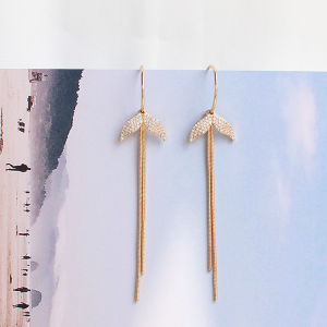 AN1499 Anting anting earrings Long Glamour anting-anting tusuk ekor ikan duyung fashion perempuan wanita cewek girls kekinian model korea korean onni oeni cantik cakep keren lucu unik glamor elegan mewah import