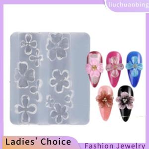 [COD] liuchuanbing Jewellery 1 3Pcs Lily Flowers Nail Carving Mold 3D Silicone Hawaii Hibiscus Flowers Petals Modeling Templates Clear Nail Tools