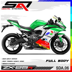 Stiker Custom Full Body Ninja ZX 25 R - Dekal Sticker Variasi Motor Ninja ZX 25 R Mandalika SDA.06