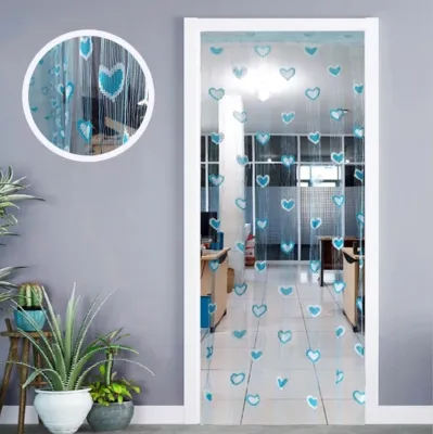 Tirai Benang Motif Love Tirai Pintu Dan Jendela gorden banyak pilihan Warna MURAH NAMUN MEWAH
