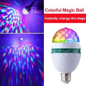 E27 3W RGB Color rotating LED Stage lights Magic Crystal Ball effect lights Christmas Party Bar DJ Disco lights