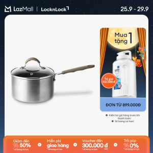 Nồi sâu lòng chống dính Lock&Lock Handycook 14cm LHD1141 - 1 tay cầm dài - Có kèm nắp - Màu xám