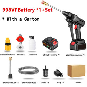 Cordless Water Jet 998VF/1298VF Car Wash Pump High Pressure Water Jet Cleaner Cordless Waterjet Portable Car Washer Spray Gun Outdoor Car Wash Water Jet Pump 洗车高水压水枪