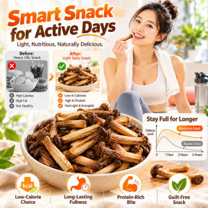 Crispy Deer Antler Mushroom Chips Healthy Vegan Crisps All Natural Nutritious Snack Gluten Free Deer Antler Mushroom Crisps Lightly Salted Snack for Health-Conscious Individuals