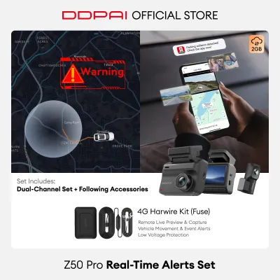 DDPAI Z50 Pro 4K UHD HDR Dual Wi-Fi6 5GHZ ADAS Super NightVisin Dash Cam with 4G Connectivity GPS