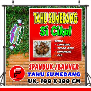 Banner Tahu Sumedang / Spanduk Tahu Sumedang / Bannner Ukuran 1 x 1 m
