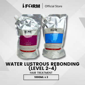 IFORM Water Lustrous Hair Rebonding Set Level 2-4 For Normal Hair | Hair Treatment | Hair Relaxing | Straight Hair | Shiny Hair | Soft Hair