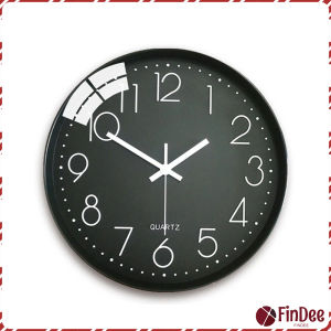 FinDee นาฬิกาแขวนทรงกลม นาฬิกาเดินเงียบ เรียบง่ายและมีสไตล์ wall clock