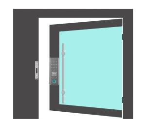 Omens No drilling Glass Smart door lock Fingerprint/Key/App Remote/password/IC card/NFC Unlock digital main door lock
