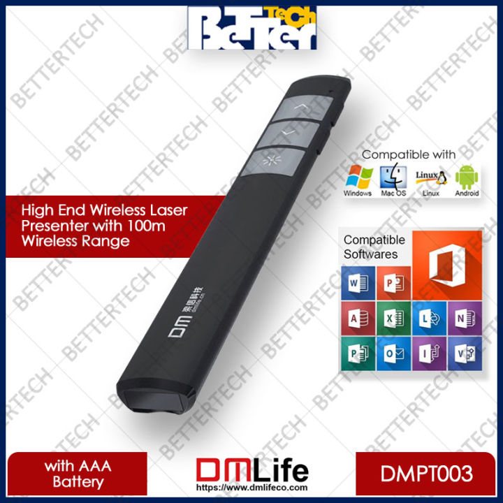 Pointer Dm DM Life PT003 High End Business Wireless Laser Pen 100m Wireless Range ...