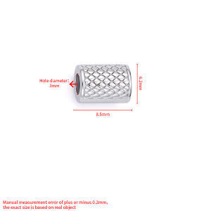 Stainless Steel Through-hole Bead Jewelry diy Accessories Fashion Beaded Beads Bracelet Material Fittings