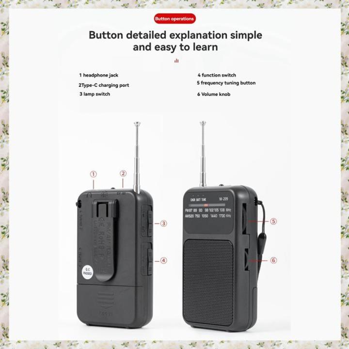 Portable Pocket AM FM Radio 2 Band Stereo Radio Operated Telescopic ...