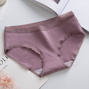 Quần lót học sinh nữ cotton cạp nhỏ thoáng mát thấm hút tốt thiết kế ren nhẹ nhàng thích hợp cho học sinh cấp 2 cấp 3