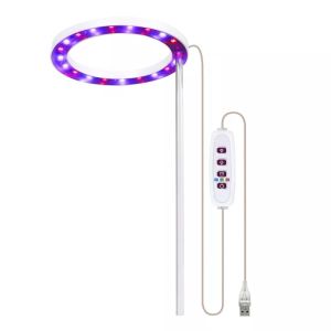 MIAOKA LED Grow Light 6W USB Red Blue Nature Plant Lamp Full Spectrum Lamp With 5-gears Dimming for Indoor Garden Plant Seedlings Home Flower Succulent