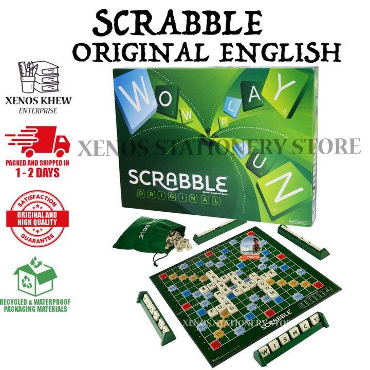 SCRABBLE ORIGINAL ENGLISH BOARD GAME (READY STOCK / 100% ORIGINAL) | Lazada