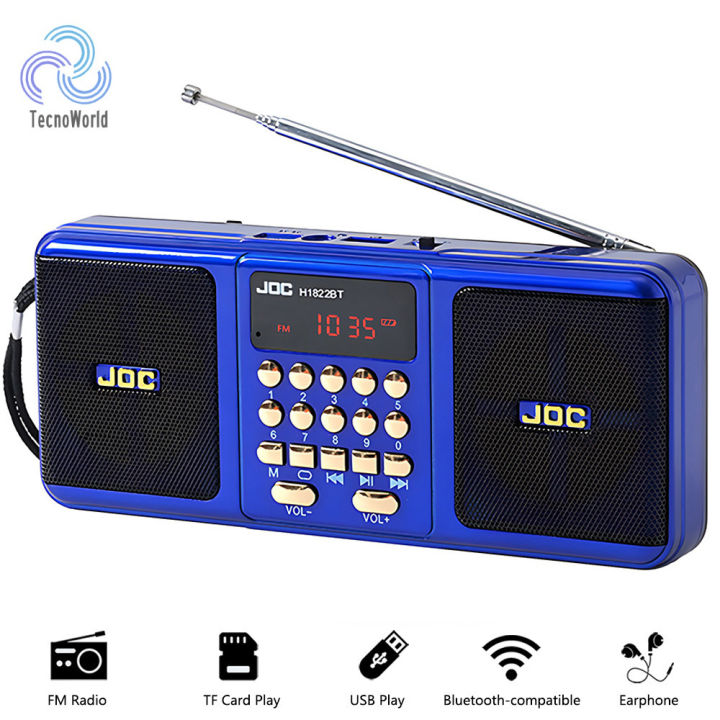 Portable Stereo FM Radio Wireless Speakers MP3 Music USB TF