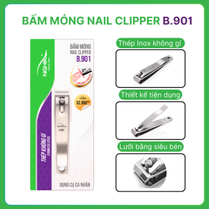 Bấm móng tay Kềm Nghĩa thép không gỉ lưỡi bằng loại lớn B.901