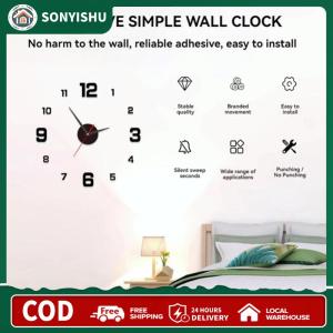 【New Arrival】 Colorful Frameless Wall Clock Decal for Home Wall Decor Battery Operated Modern Design with Easy Installation and Clear Numbers