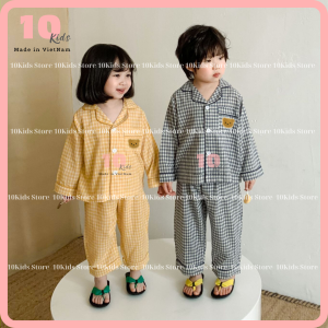 HOÀN TIỀN 15% - [8-45KG] Bộ Ngủ Pijama Phong Cách Hàn Quốc Cho Bé Trai Bé Gái - Chất Liệu Kate Thái Mát Lạnh Mặc Mùa Hè Siêu Mát Cực Thích - Đồ Ngủ Cho Bé/ Đồ Mặc Nhà Cho Bé TenKids Store