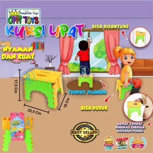 Kursi Mini Bangku Lipat Portable Praktis Kursi Anak Anak Plastik Tebal SNI - Portable Foldable Chair Stool Mini