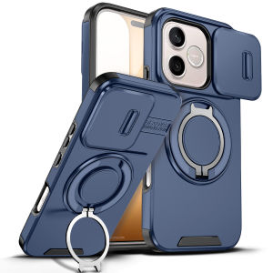 For Honor 600 Lite 5G Case Slide Lens Protection Armor Phone Cover For Honor600 Lite Honor600LiteMagnetic Ring Holder Fundas