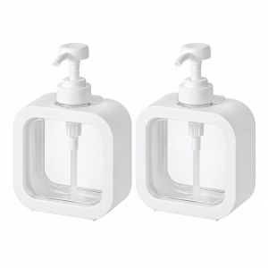 HUNIU 2Pcs Large Capacity Soap Dispenser 300/500ml Portable Press Bottle Storage Accessories Packaging Storage Shampoo Dispenser Travel