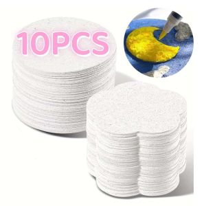 SADSAF 10Pcs Round Shape Foam Texture Painting Paper Educational Toys Puffy Texture Drawing Sponge Paper Student School Activities 3D Round Board Paper Kids Toy