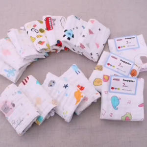 Họa tiết hoạt hình khăn tay cotton khăn tay sáu lớp rửa gạc Khăn vuông Bông Vuông hankies cho hàng ngày