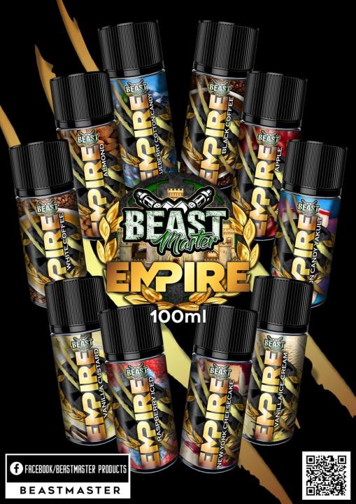 Beast Master EMPIRE 100ml ZERO MG(0MG) Vape Juice E Liquid Vaping Low