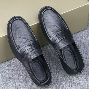 Free Shipping New Summer Fashion MenS Leather Shoes MenS Leather Loafers Lightweight And Trendy Perfect For Casual Wear.