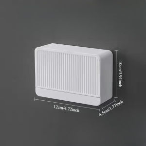 Single/Double flip-top punch-free soap dish Drain soap holder large capacity wall-mounted soap dish