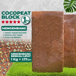 Cocopeat Block Balok 1Kg Mengembang Media Tanam Organik Siap Pakai PG KDR