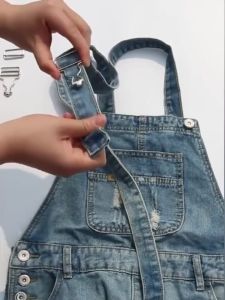 PL M & K New Style Metal Gourd Buckle Overalls Japanese-Shaped Adjustable Buckle Stainless Steel Jeans Hook Clothing Shoulder Strap Fixing Accessories