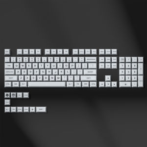 WOMIER 115 Keys White Fog Transparent Clear Keycaps Crystal Ceramic PC Keycap RGB Shine Through Key cap Cherry Profile for MX Switch Keyboard