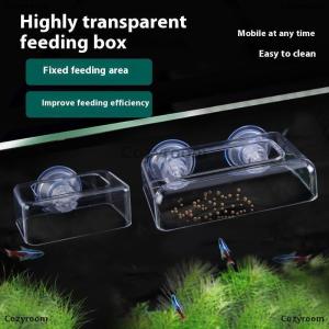 [COD] Cozyroom Aquarium Feeder With Strong Suction Cups Fish Tank Feeder Aquarium Feed Ring Fish Tank Station Floating Food Tray Feeder