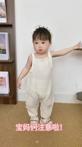 Baby a Cotton-like gauze summer thin two-piece set for girls summer childrens clothing breathable baby girl clothes 3 Set
