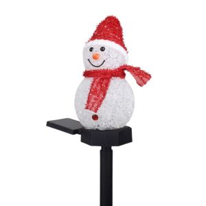 Christmas Snowman Solar Light Waterproof Outdoor Lawn Lamps Garden Yard Fence Light Holiday Decor Christmas Gifts