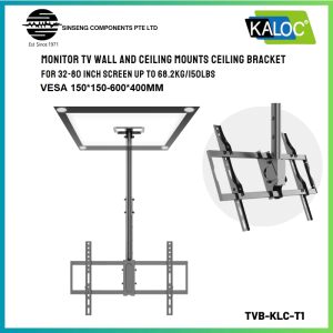 Kaloc T1 32 to 80 TV | Monitor Wall Ceiling Mount VESA Adjustable Bracket (Max:68.2KG)[MODEL:TVB-KLC-T1]