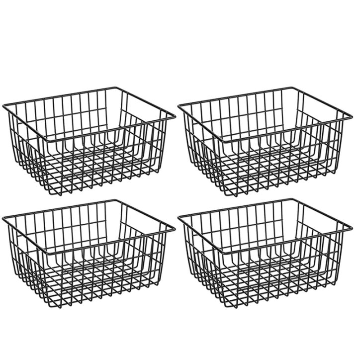 Freezer Refrigerator Wire Storage Baskets,4 Pack Metal Baskets Food ...